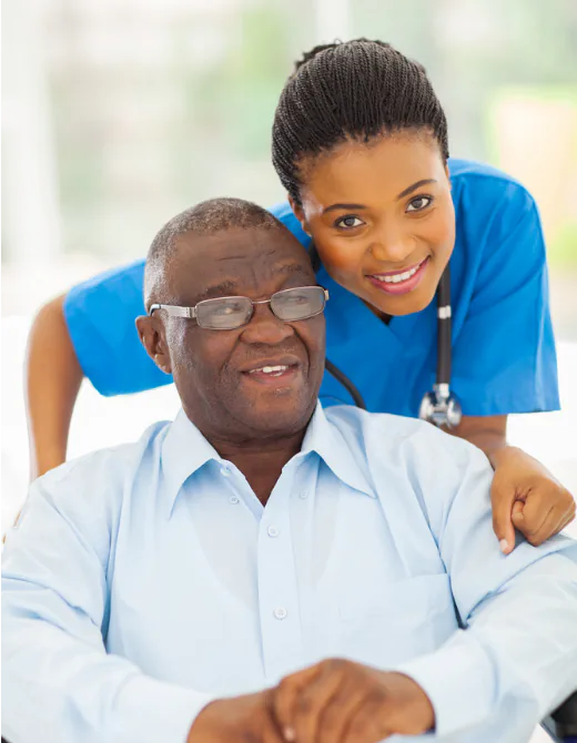 Nurse with patient